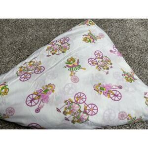 Vintage 60s 70s Lowenstein & Sons Fabric ‘Fire Gard’ Dolls Clowns Pinks 52 X 144